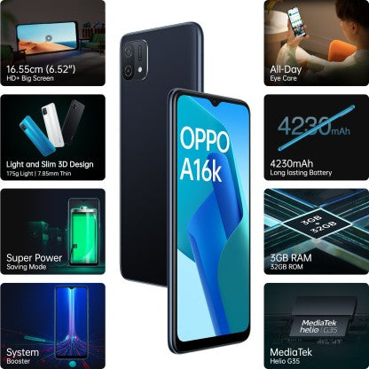 OPPO A16K (BLACK, 32 GB)  (3 GB RAM)