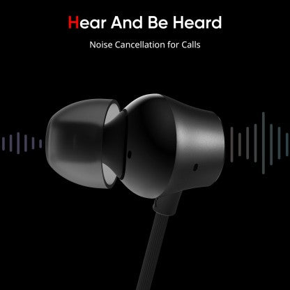 DIZO WIRELESS POWER WITH ENC, 11.2MM DRIVER,18H PLAYBACK (BY REALME TECHLIFE) BLUETOOTH HEADSET  (CLASSIC BLACK, IN THE EAR)