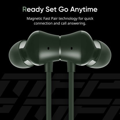 DIZO WIRELESS POWER WITH ENC, 11.2MM DRIVER,18H PLAYBACK (BY REALME TECHLIFE) BLUETOOTH HEADSET  (HUNTER GREEN, IN THE EAR)