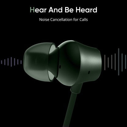 DIZO WIRELESS POWER WITH ENC, 11.2MM DRIVER,18H PLAYBACK (BY REALME TECHLIFE) BLUETOOTH HEADSET  (HUNTER GREEN, IN THE EAR)