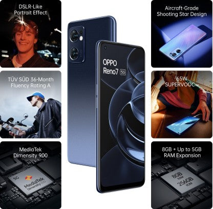 OPPO RENO7 5G (STARRY BLACK, 256 GB)  (8 GB RAM)