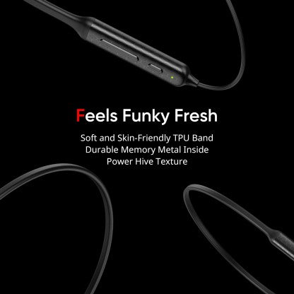 DIZO WIRELESS POWER WITH ENC, 11.2MM DRIVER,18H PLAYBACK (BY REALME TECHLIFE) BLUETOOTH HEADSET  (CLASSIC BLACK, IN THE EAR)