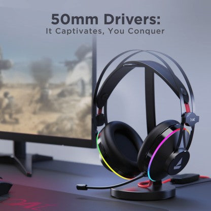 BOAT IMMORTAL IM400 WIRED GAMING HEADSET  (BLACK SABRE, ON THE EAR)