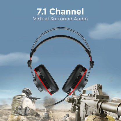 BOAT IMMORTAL IM400 WIRED GAMING HEADSET  (BLACK SABRE, ON THE EAR)