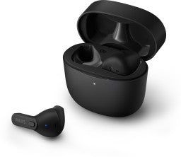 PHILIPS TAT2236BK TRUE WIRELESS (TWS EARBUDS) WITH IPX4 SPLASH-PROOF, 18HOURS PLAYTIME BLUETOOTH HEADSET  (BLACK, TRUE WIRELESS)