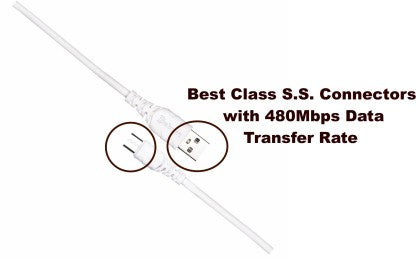 GEBURT MICRO USB CABLE 1 M GT01  (COMPATIBLE WITH MOBILES, WHITE, ONE CABLE)