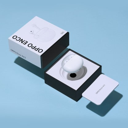 OPPO ENCO AIR 2 WITH 13.4 DYNAMIC DRIVER BLUETOOTH HEADSET  (WHITE, TRUE WIRELESS) [Like New]