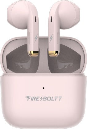 FIRE-BOLTT FIRE PODS NINJA G201 EARBUDS TWS IWP HD CALLS, QUICK CHARGE 24HRS PLAYBACK BLUETOOTH HEADSET  (PINK, TRUE WIRELESS)