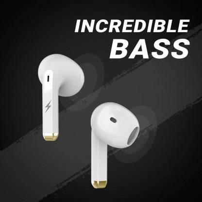 FIRE-BOLTT FIRE PODS NINJA G301 EARBUDS TWS HD CALLS, POWER BASS, IWP TECHNOLOGY BLUETOOTH HEADSET  (WHITE, TRUE WIRELESS)