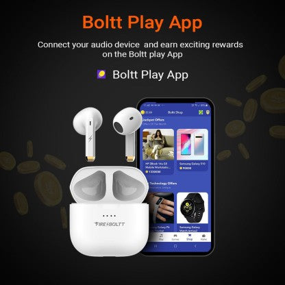 FIRE-BOLTT FIRE PODS NINJA G301 EARBUDS TWS HD CALLS, POWER BASS, IWP TECHNOLOGY BLUETOOTH HEADSET  (WHITE, TRUE WIRELESS)