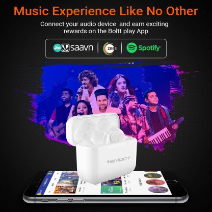 FIRE-BOLTT FIRE PODS NINJA PRO 403 EARBUDS TWS, ENC &AMP; GAMING, ULTRA CHARGE BLUETOOTH HEADSET  (WHITE, TRUE WIRELESS)