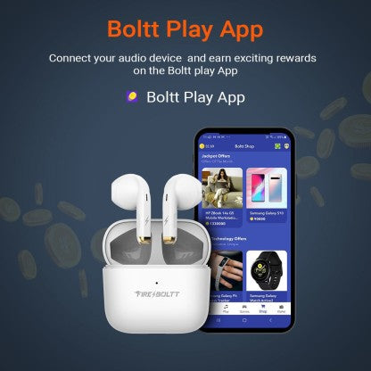 FIRE-BOLTT FIRE PODS NINJA G201 EARBUDS TWS IWP HD CALLS, QUICK CHARGE 24HRS PLAYBACK BLUETOOTH HEADSET  (WHITE, TRUE WIRELESS)