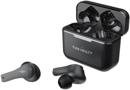 FIRE-BOLTT FIRE PODS NINJA PRO 403 EARBUDS TWS, ENC &AMP; GAMING, ULTRA CHARGE BLUETOOTH HEADSET  (BLACK, TRUE WIRELESS)