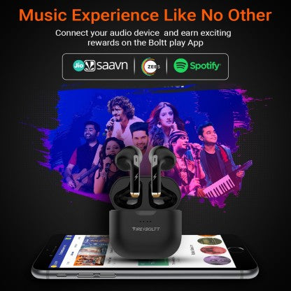 FIRE-BOLTT FIRE PODS NINJA G301 EARBUDS TWS HD CALLS, POWER BASS, IWP TECHNOLOGY BLUETOOTH HEADSET  (BLACK, TRUE WIRELESS)