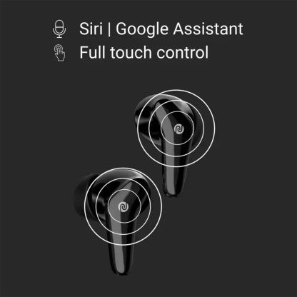 NOISE BUDS VS102 WITH 14 HOURS PLAYTIME, 11MM DRIVER, IPX5, AND UNIQUE FLYBIRD DESIGN BLUETOOTH HEADSET  (JET BLACK, TRUE WIRELESS)