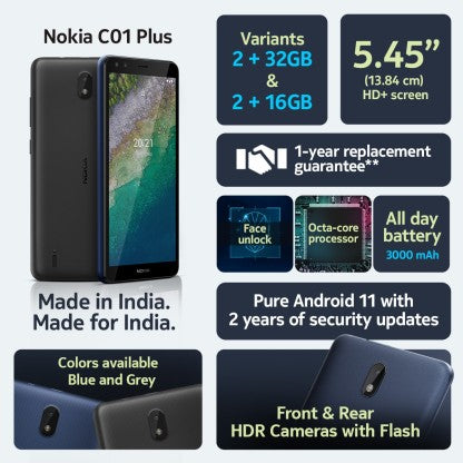 NOKIA C01 PLUS (GREY, 32 GB)  (2 GB RAM)