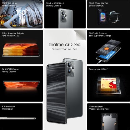 REALME GT 2 PRO (STEEL BLACK, 128 GB)  (8 GB RAM)[Like New]