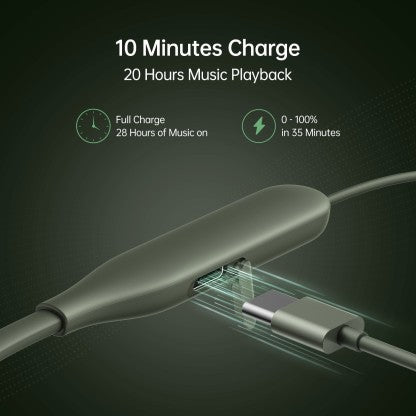 OPPO ENCO M32 BLUETOOTH HEADSET  (GREEN, IN THE EAR)