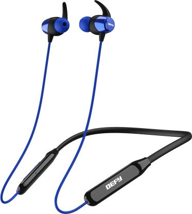 DEFY FUZIONX PRO WITH ENC, MAGNETIC ON/OFF, FAST CHARGE AND UPTO 16 HOURS PLAYBACK BLUETOOTH HEADSET  (ULTRAMARINE BLUE, IN THE EAR)