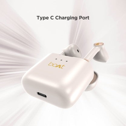 BOAT AIRDOPES 131 WITH UPTO 60 HOURS AND ASAP CHARGE BLUETOOTH HEADSET  (CRIMSON CREAM, TRUE WIRELESS)
