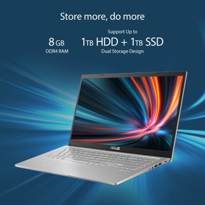 ASUS VIVOBOOK 15 (2022) CORE I5 10TH GEN - (8 GB/512 GB SSD/WINDOWS 11 HOME) X515JA-EJ562WS | X515JA-EJ592WS THIN AND LIGHT LAPTOP  (15.6 INCH, TRANSPARENT SILVER, 1.80 KG, WITH MS OFFICE)[Like New]