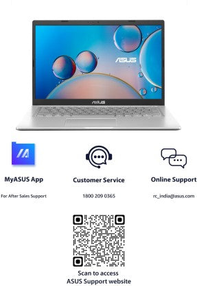 ASUS VIVOBOOK 14 (2022) RYZEN 7 QUAD CORE AMD R7-3700U - (16 GB/512 GB SSD/WINDOWS 11 HOME) M415DA-EB512WS THIN AND LIGHT LAPTOP  (14 INCH, TRANSPARENT SILVER, 1.60 KG, WITH MS OFFICE)