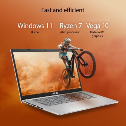 ASUS VIVOBOOK 14 (2022) RYZEN 7 QUAD CORE AMD R7-3700U - (16 GB/512 GB SSD/WINDOWS 11 HOME) M415DA-EB512WS THIN AND LIGHT LAPTOP  (14 INCH, TRANSPARENT SILVER, 1.60 KG, WITH MS OFFICE)
