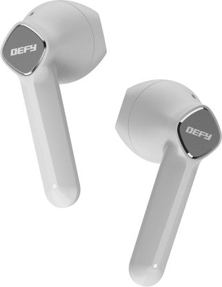 DEFY GRAVITY PRO WITH 13MM DRIVERS, ENC, UPTO 25 HRS PLAYBACK &AMP; BLUETOOTH V5.3 BLUETOOTH HEADSET  (FROST WHITE, IN THE EAR) [Like New]