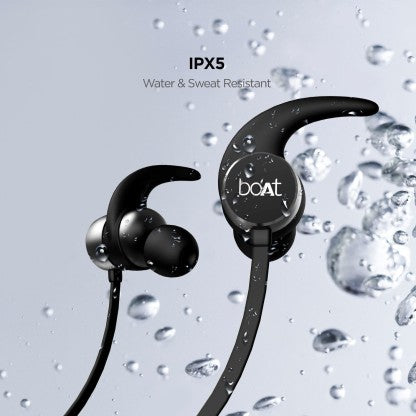 BOAT ROCKERZ 255F BLUETOOTH HEADSET  (ACTIVE BLACK, IN THE EAR)