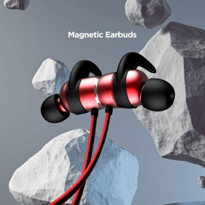 BOAT ROCKERZ 255F BLUETOOTH HEADSET  (RAGING RED, IN THE EAR)
