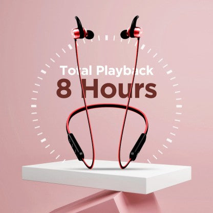 BOAT ROCKERZ 255F BLUETOOTH HEADSET  (RAGING RED, IN THE EAR)
