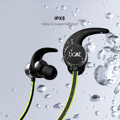 BOAT ROCKERZ 255F BLUETOOTH HEADSET  (NEON, IN THE EAR)