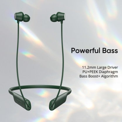DIZO WIRELESS DASH WITH 30H PLAY AND BLINK FAST CHARGING (BY REALME TECHLIFE) BLUETOOTH HEADSET  (DYNAMIC GREEN, IN THE EAR)