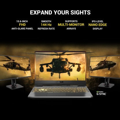 ASUS TUF GAMING F15 CORE I5 10TH GEN - (8 GB/512 GB SSD/WINDOWS 11 HOME/4 GB GRAPHICS/NVIDIA GEFORCE GTX 1650/144 HZ) FX506LHB-HN358W GAMING LAPTOP  (15.6 INCH, BLACK PLASTIC, 2.30 KG KG)[Like New]