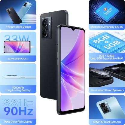 OPPO K10 5G (MIDNIGHT BLACK, 128 GB)  (8 GB RAM)