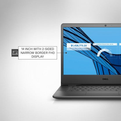 DELL VOSTRO RYZEN 3 DUAL CORE R3-3250U - (8 GB/1 TB HDD/WINDOWS 11 HOME) VOSTRO 3405 THIN AND LIGHT LAPTOP  (35 CM, ACCENT BLACK, 1.59 KG, WITH MS OFFICE)