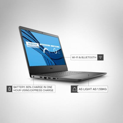 DELL VOSTRO RYZEN 3 DUAL CORE R3-3250U - (8 GB/1 TB HDD/WINDOWS 11 HOME) VOSTRO 3405 THIN AND LIGHT LAPTOP  (35 CM, ACCENT BLACK, 1.59 KG, WITH MS OFFICE)