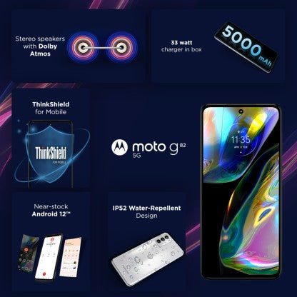 MOTOROLA G82 5G(WHITE LILY, 128 GB)  (6 GB RAM) [Like New]