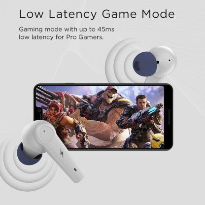 FIRE-BOLTT FIRE PODS POLARIS ANC ENC EARBUDS TWS, ABOUT 24H PLAYTIME, RGB LIGHTS BLUETOOTH HEADSET  (GREY, BLUE, TRUE WIRELESS)