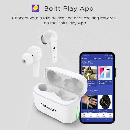 FIRE-BOLTT FIRE PODS POLARIS ANC ENC EARBUDS TWS, ABOUT 24H PLAYTIME, RGB LIGHTS BLUETOOTH HEADSET  (WHITE, TRUE WIRELESS)