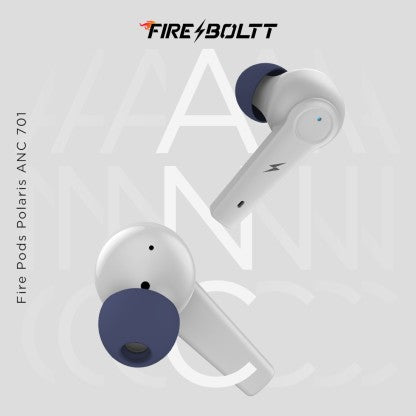 FIRE-BOLTT FIRE PODS POLARIS ANC ENC EARBUDS TWS, ABOUT 24H PLAYTIME, RGB LIGHTS BLUETOOTH HEADSET  (GREY, BLUE, TRUE WIRELESS)