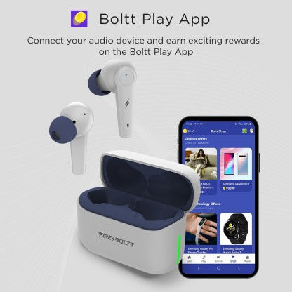 FIRE-BOLTT FIRE PODS POLARIS ANC ENC EARBUDS TWS, ABOUT 24H PLAYTIME, RGB LIGHTS BLUETOOTH HEADSET  (GREY, BLUE, TRUE WIRELESS)