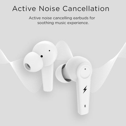 FIRE-BOLTT FIRE PODS POLARIS ANC ENC EARBUDS TWS, ABOUT 24H PLAYTIME, RGB LIGHTS BLUETOOTH HEADSET  (WHITE, TRUE WIRELESS)