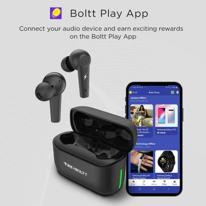 FIRE-BOLTT FIRE PODS POLARIS ANC ENC EARBUDS TWS, ABOUT 5H PLAYTIME, RGB LIGHTS BLUETOOTH HEADSET  (BLACK, TRUE WIRELESS)