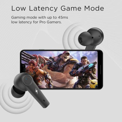 FIRE-BOLTT FIRE PODS POLARIS ANC ENC EARBUDS TWS, ABOUT 5H PLAYTIME, RGB LIGHTS BLUETOOTH HEADSET  (BLACK, TRUE WIRELESS)