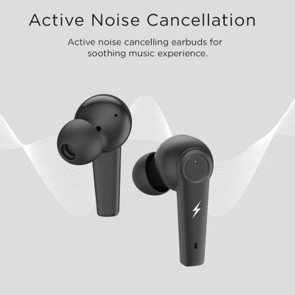 FIRE-BOLTT FIRE PODS POLARIS ANC ENC EARBUDS TWS, ABOUT 5H PLAYTIME, RGB LIGHTS BLUETOOTH HEADSET  (BLACK, TRUE WIRELESS)