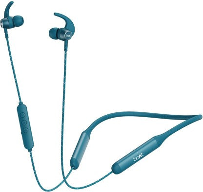 BOAT ROCKERZ 333 PRO WITH 60 HOURS BATTERY BLUETOOTH HEADSET  (TEAL GREEN, IN THE EAR)[Like New]