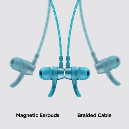 BOAT ROCKERZ 333 PRO WITH 60 HOURS BATTERY BLUETOOTH HEADSET  (TEAL GREEN, IN THE EAR)[Like New]