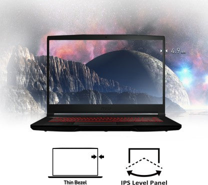 MSI GF63 THIN CORE I5 11TH GEN - (8 GB/512 GB SSD/WINDOWS 11 HOME/4 GB GRAPHICS/NVIDIA GEFORCE GTX 1650 MAX-Q) GF63 THIN 11SC-1046IN GAMING LAPTOP  (15.6 INCH, BLACK, 1.86 KG)