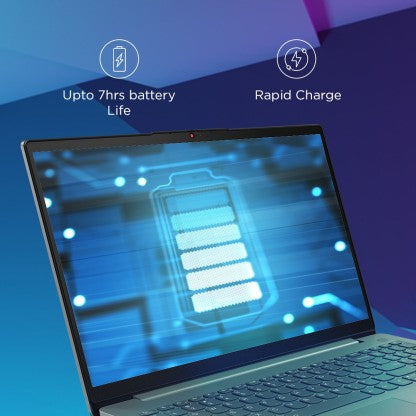 LENOVO IDEAPAD 3 CORE I5 12TH GEN - (16 GB/512 GB SSD/WINDOWS 11 HOME) 15IAU7 THIN AND LIGHT LAPTOP  (15.6 INCH, ARCTIC GREY, 1.63 KG, WITH MS OFFICE)[Like New]